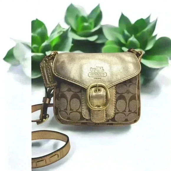 Vintage COACH BLEECKER Mini golden buckle bag - Picture 3 of 12